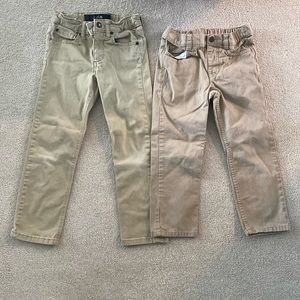 Bundle of 2 pair of khaki pants (used as school uniform pants) size 5 and size 6